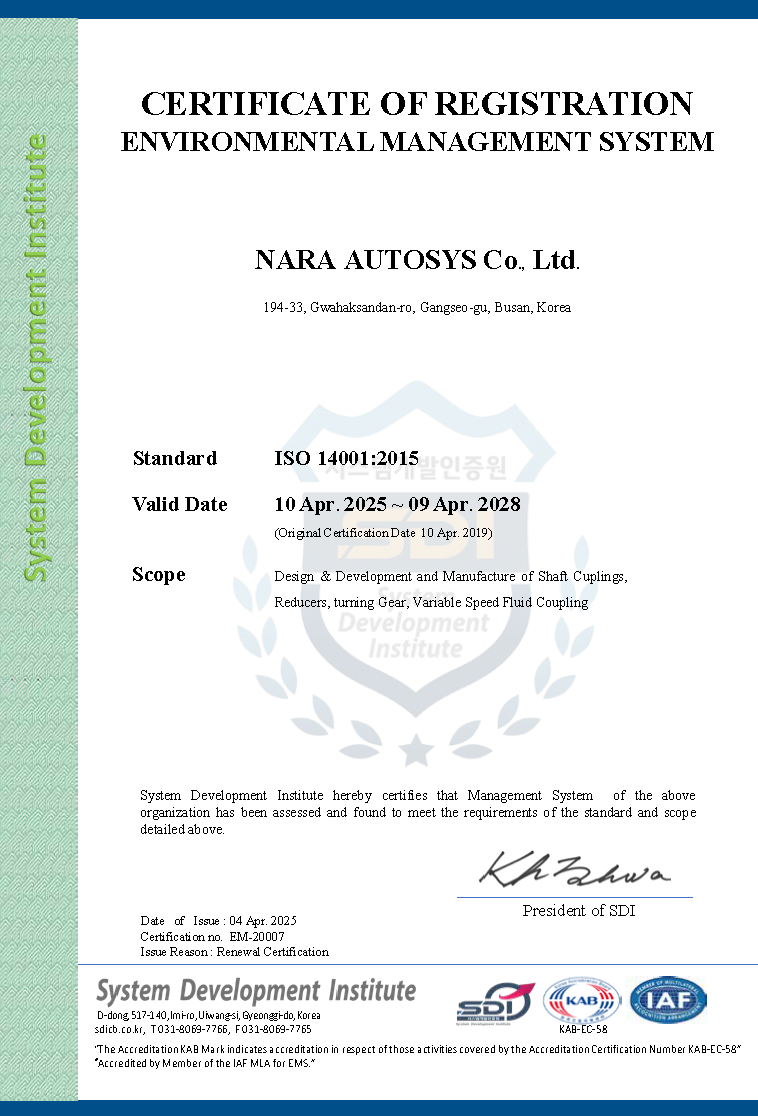 CERTIFICATION OF ISO 14001:2015